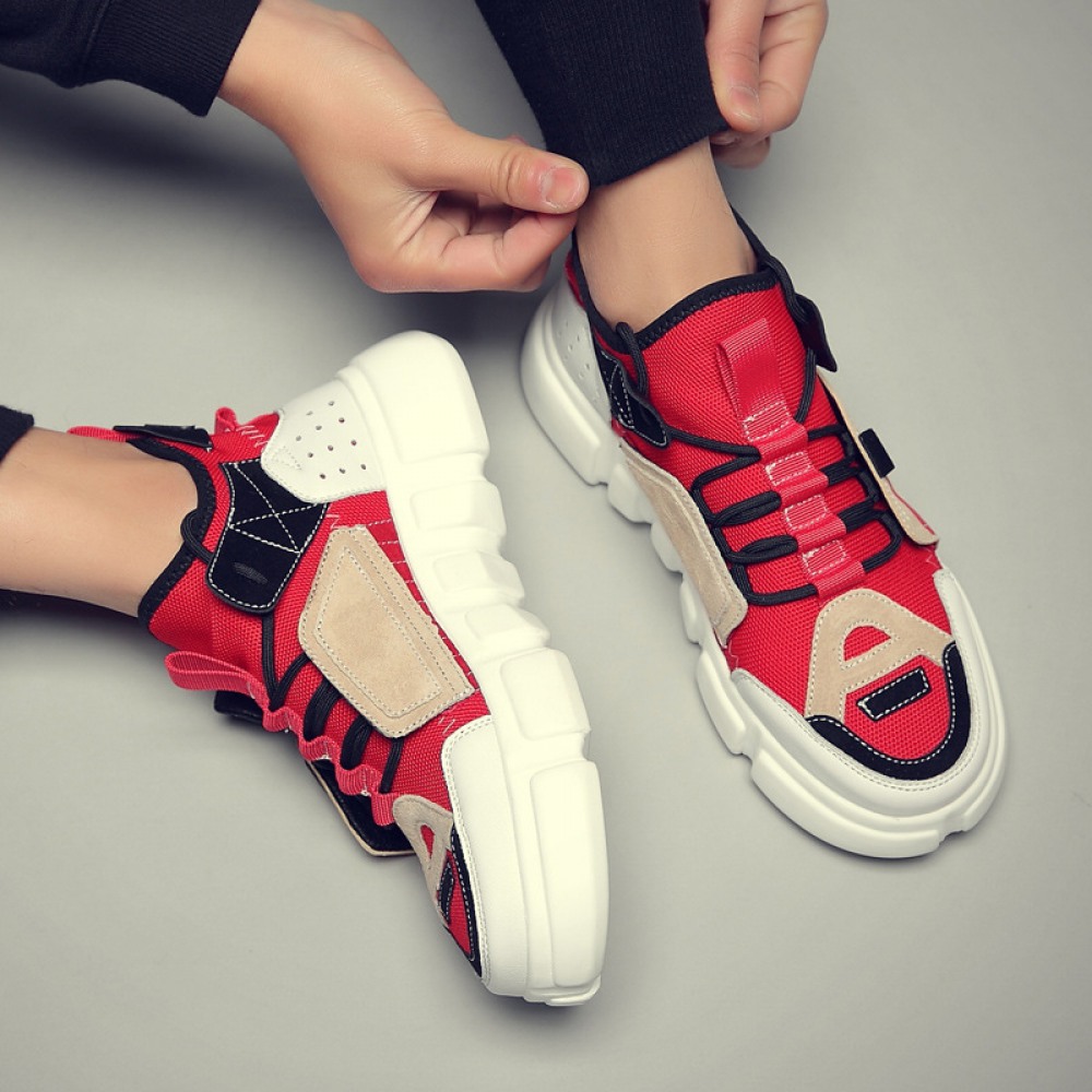 Fashion Summer Breathable Couple Sneakers Flying Woven Men's Shoes