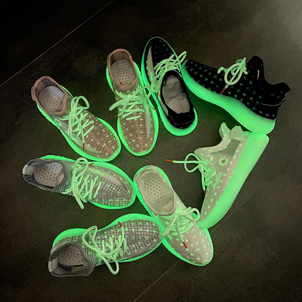 Starry Night Light Flying Knitted Women's Shoes Summer New Mesh Sports Breathable Shoes