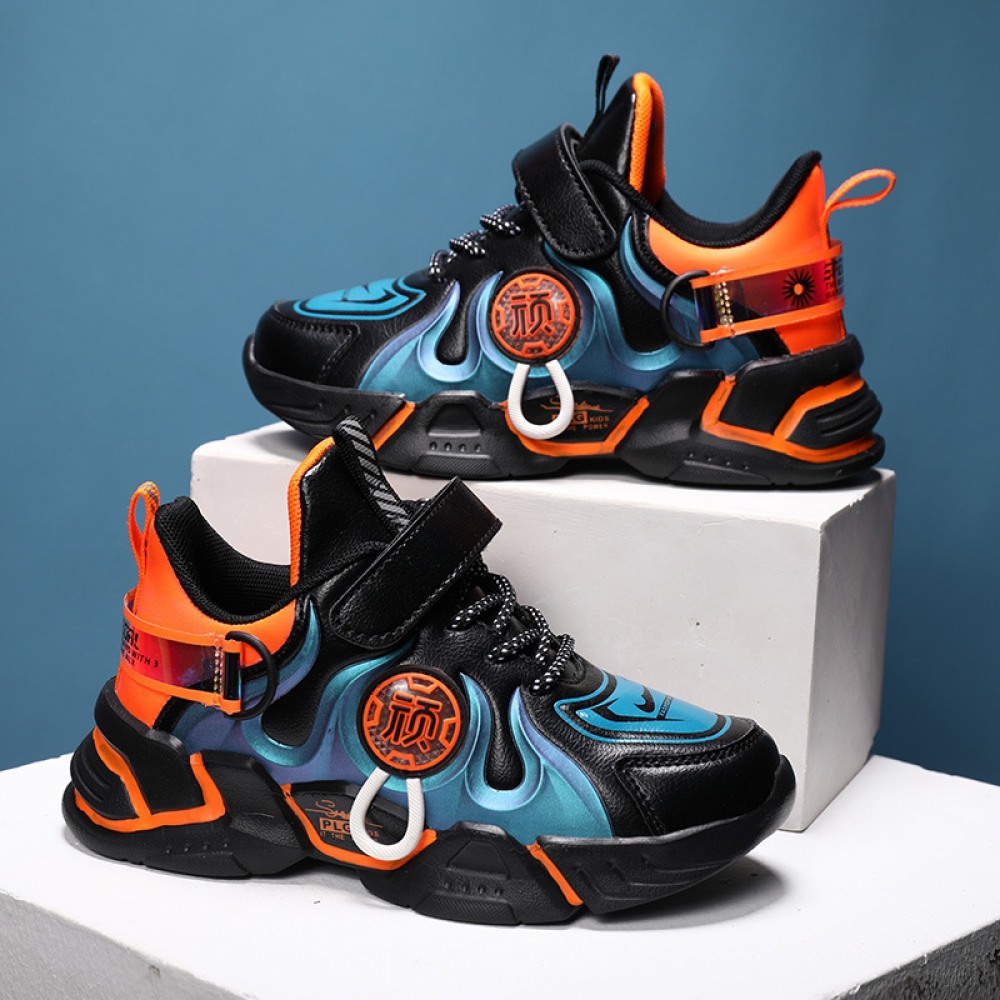 Autumn New Children's Sports Shoes Fashion Contrast Color Waterproof Running Casual Shoes